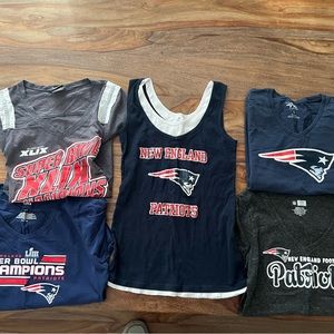 Ladies L and XL NE Patriots T-shirt’s and tank top.